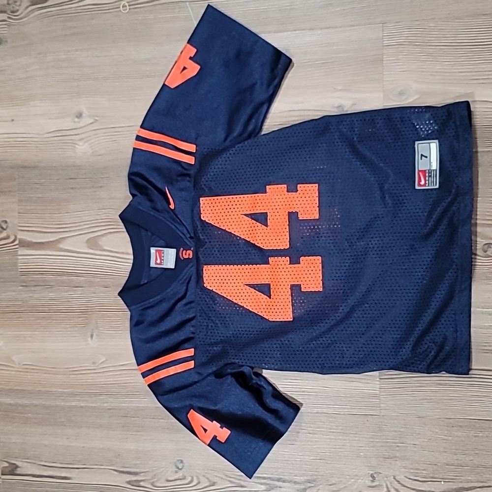 Nike Jim Brown #44 Kids Blue and Orange Jersey